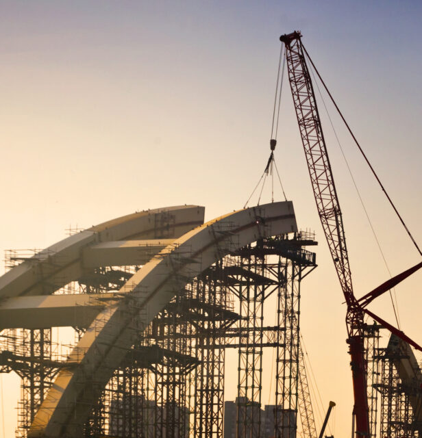 Cantiere del settore delle infrastrutture in India